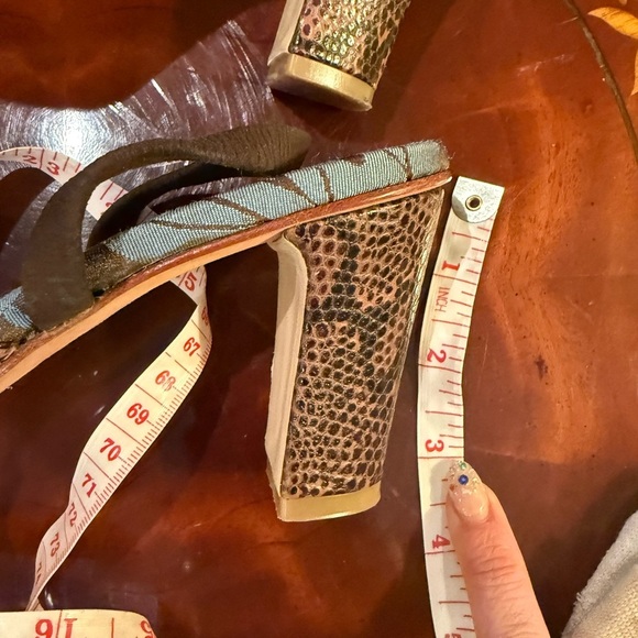 Olivia Rose Tal snakeskin sling back heels size 9 - Picture 6 of 9